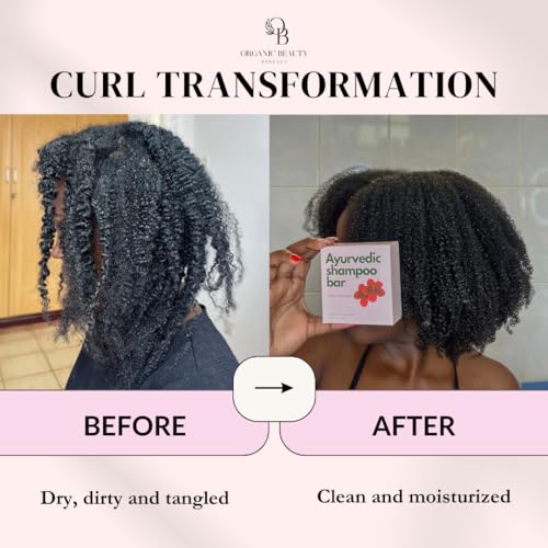 ORGANIC BEAUTY ESSENCE Moisturizing Ayurvedic Solid Shampoo Bar|Generous Lather for Gentle Cleansing| Condition & Shampoo All Hair Types| Paraben & Silicone-Free| 3 Oz